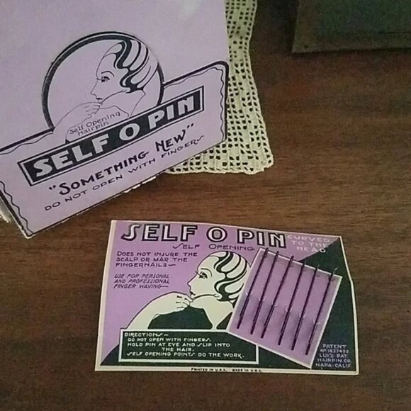 Art Deco Flapper Hair Pins Antique Original NWT - Picture 1 of 6